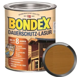 BONDEX Dauerschutz-Lasur 0.75 LTR Wetterschutzlasur Fensterlasur Türenlasur
