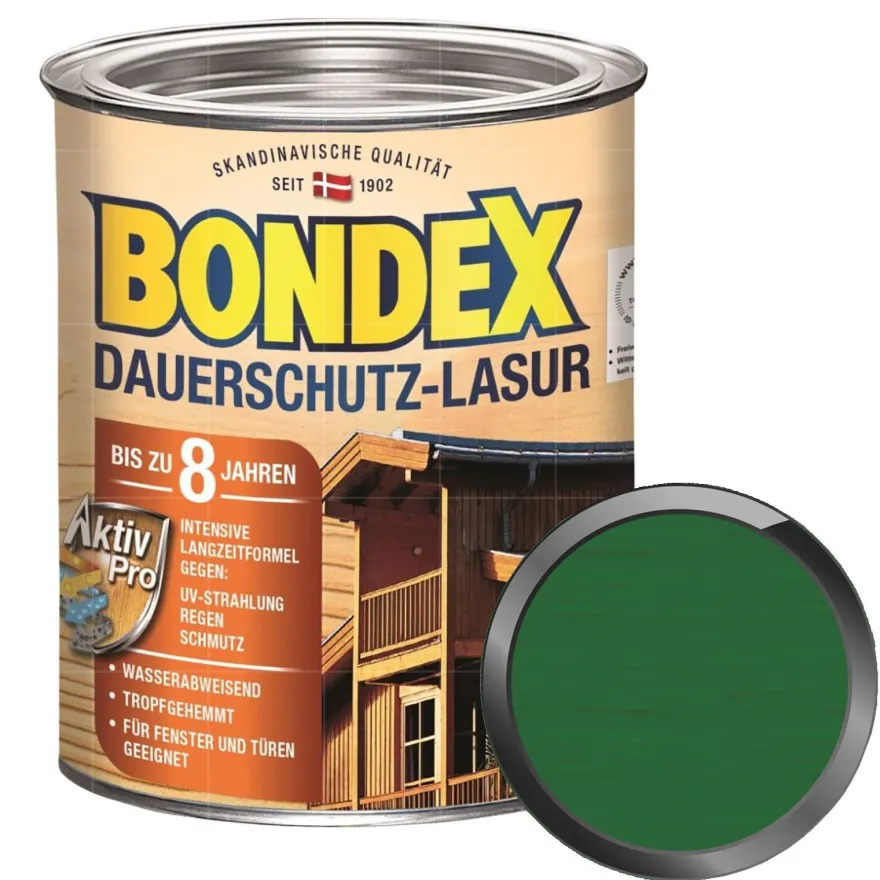 BONDEX Dauerschutz-Lasur 0.75 LTR Wetterschutzlasur Fensterlasur Türenlasur
