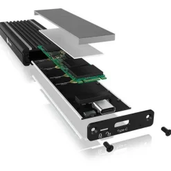 BoÃ®tier SSD ICY BOX IB-1824ML-C31 USB 3.1 Type-C, Aluminium, RGB