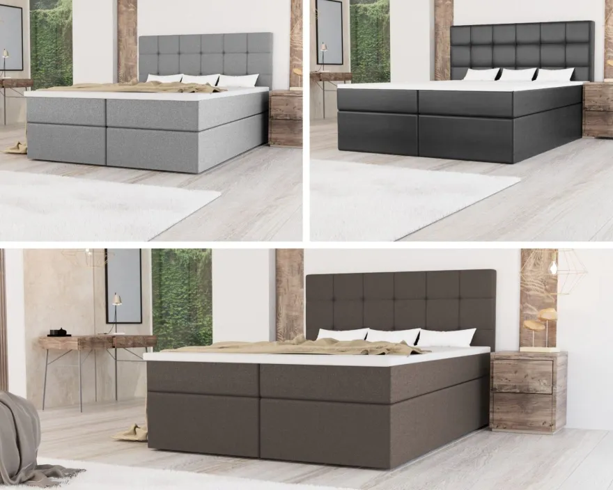Boxspringbett Bett Ehebett Doppelbett FARO mit 2 Bettkästen