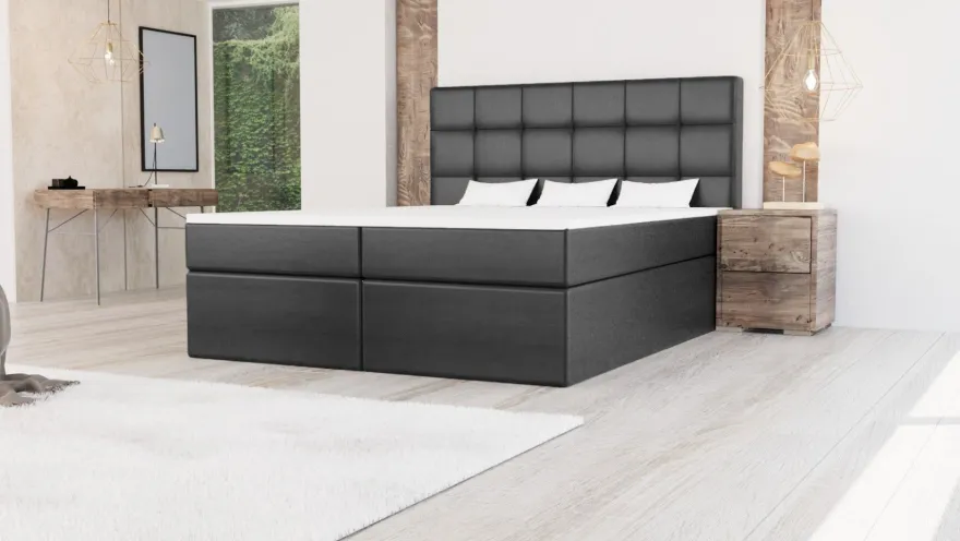 Boxspringbett Bett Ehebett Doppelbett FARO mit 2 Bettkästen