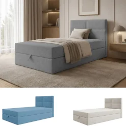 Boxspringbett Bett Einzelbett NELA MINI mit Bettkästen