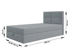 Boxspringbett Bett Einzelbett NELA MINI mit Bettkästen