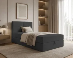 Boxspringbett Bett Einzelbett NELA MINI mit Bettkästen
