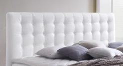 Boxspringbett Isabelle 180 x 200 cm Leder Optik weiß 7 Zonen Multi Tonnentaschenfede