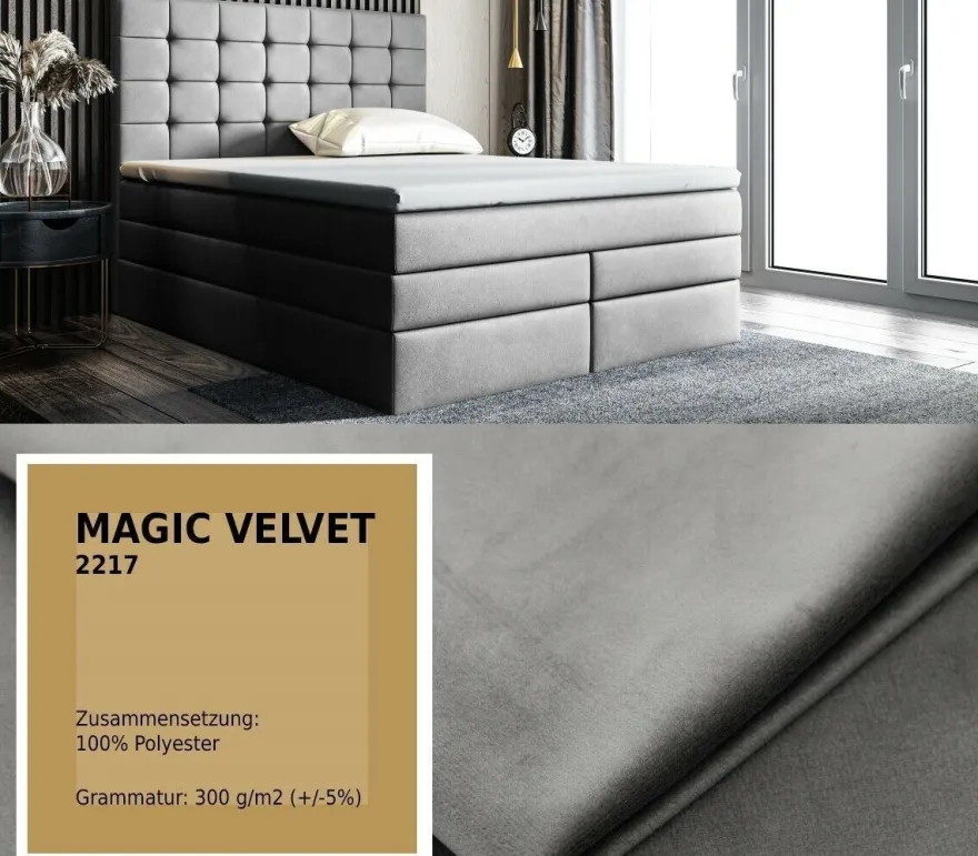 Boxspringbett MAGNUS Doppelbett Ehebett Bettkasten 140 160 180 200 Taschenfeder