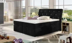 Boxspringbett mit 2 Bettkasten Beverly 180x200 Polsterbett weiß grau schwarz beige