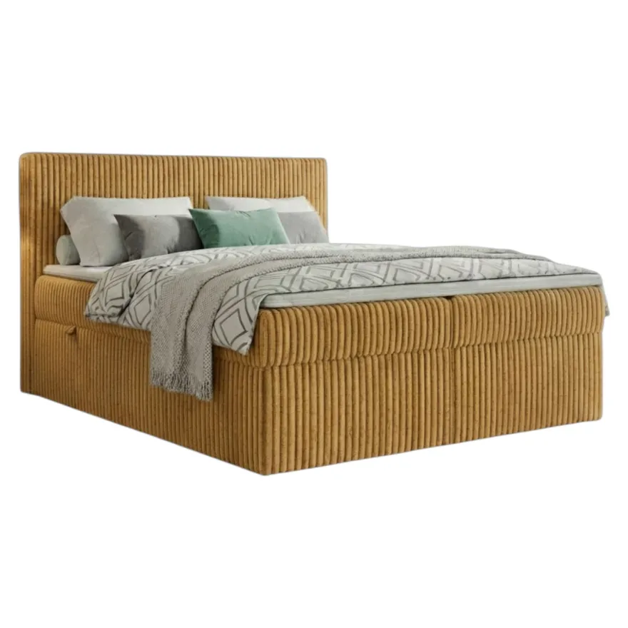 Boxspringbett RALF mit Bettkasten und Topper H2/H3/H4 - Doppelbett in vielen Größen