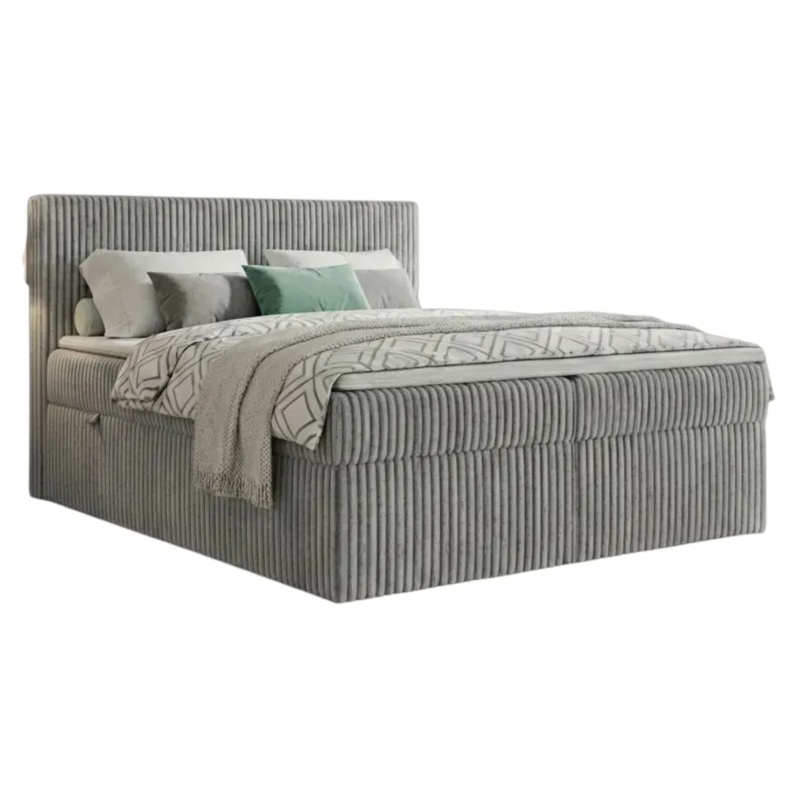 Boxspringbett RALF mit Bettkasten und Topper H2/H3/H4 - Doppelbett in vielen Größen