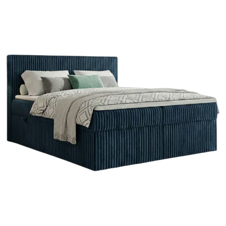 Boxspringbett RALF mit Bettkasten und Topper H2/H3/H4 - Doppelbett in vielen Größen