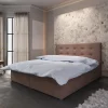 Boxspringbett Schlafzimmerbett Liberto 180x200cm Braun inkl. Bettkasten