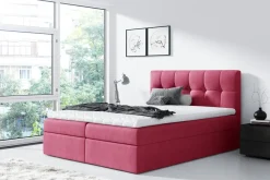 Boxspringbett Schlafzimmerbett CARMEN 120x200cm Magenta