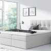 Boxspringbett Schlafzimmerbett CARMEN 200x200cm Hellgrau