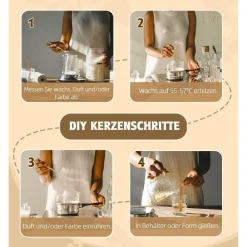 BOYUJK Premium Sojawachs Flocken für Kerzenherstellung, 4kg - 100% Natürlich
