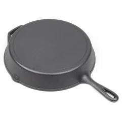 Bratpfanne Gusseisen Ø30cm mit Griff Feuerpfanne Grillpfanne Steakpfanne