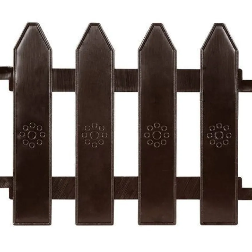 Brauner Gartenzaun 20x15 cm 10 Stück