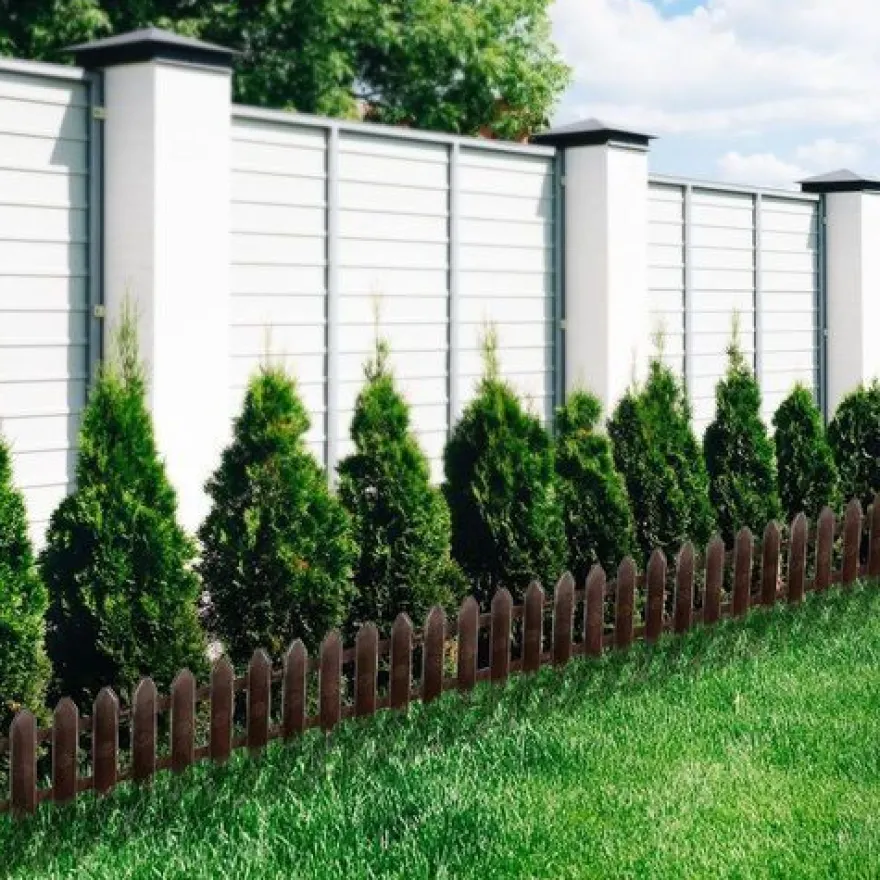 Brauner Gartenzaun 20x15 cm 10 Stück