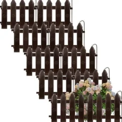 Brauner Gartenzaun 20x15 cm 10 Stück