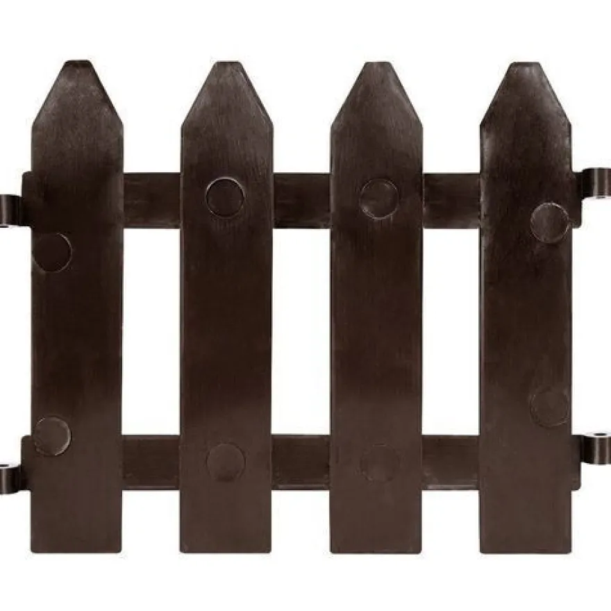 Brauner Gartenzaun 20x15 cm 10 Stück