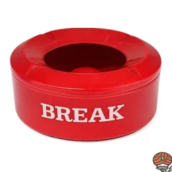 Break Aschenbecher aus Kunststoff, rot, Ø 10 cm