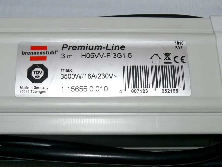 Brennenstuhl RPL10DE Premium-Line Kinderschutz Steckdosenleiste 10-fach Schalter