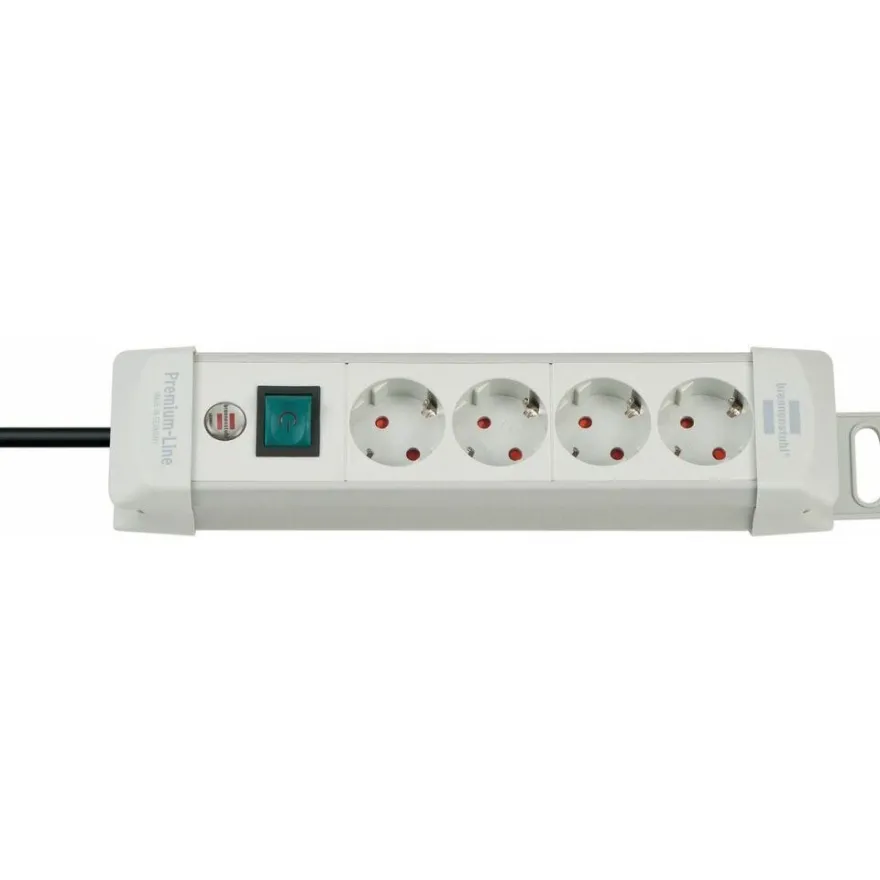 Brennenstuhl Steckdosenleiste, Premium-Line 4x grau 1.8m