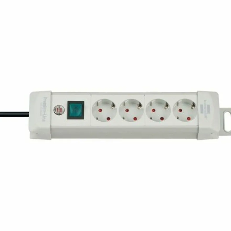 Brennenstuhl Steckdosenleiste, Premium-Line 4x grau 1.8m