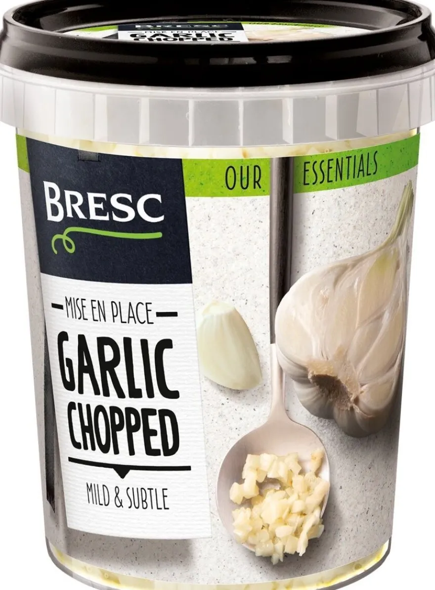 Bresc Knoblauch gehackt 2x 450g grob gehackter junger Knoblauch feines mildes Aroma