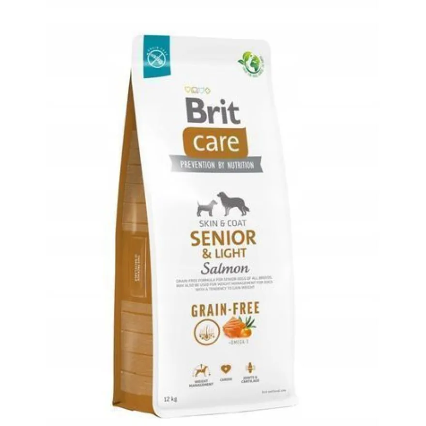 Brit Care Hundefutter getreidefrei Senior & Light Lachs 12 kg