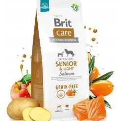 Brit Care Hundefutter getreidefrei Senior & Light Lachs 12 kg