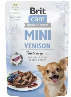 6 * Brit Care Mini Hunde Nassfutter Hirsch Wild 85g