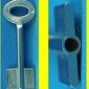 Börkey Doppelbartschlüssel 6202 System Cawi - Länge 65 mm - Halm 5 mm gebohrt