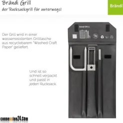 Brändi Grill - der praktische Grill für unterwegs - Rucksackgrill
