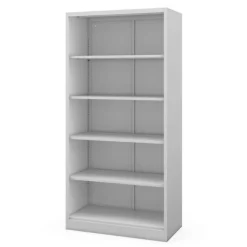 Büroregal aus Metall, verschraubt, mit geschlossener Rückwand, 900 × 1850 × 450 mm