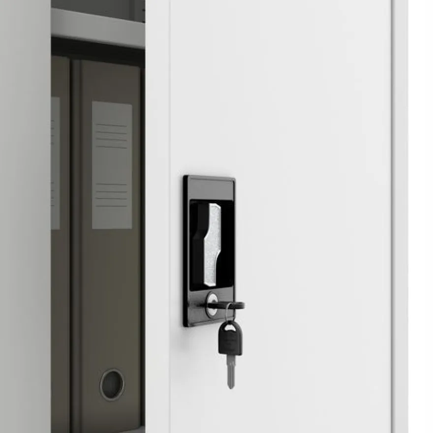 Büroschrank Aktenschrank Metallschrank Lagerschrank 185 cm x 45 cm x 40 cm Weiß