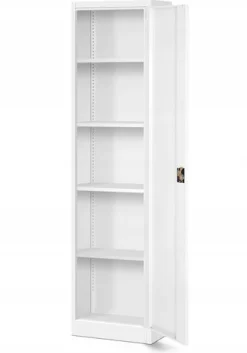 Büroschrank Aktenschrank Metallschrank Lagerschrank 185 cm x 45 cm x 40 cm Weiß