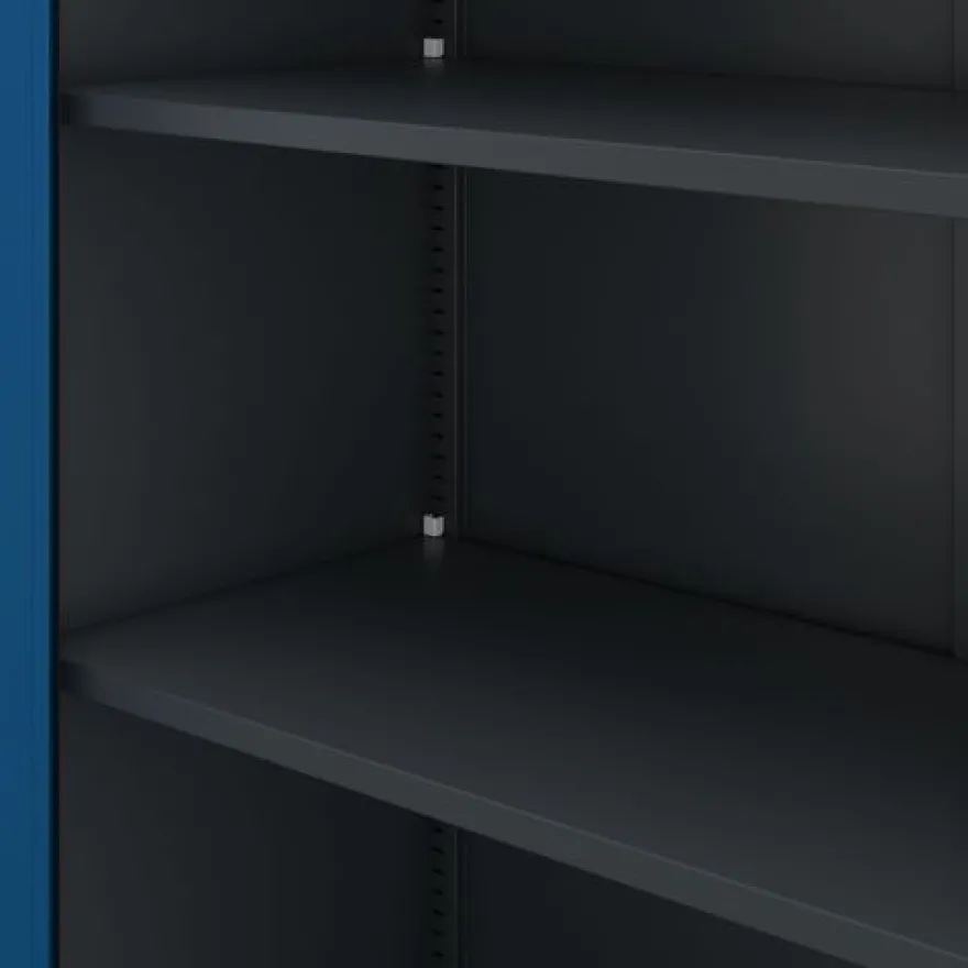 Büroschrank Aktenschrank XXL Metallschrank 185 cm x 115 cm x 40 cm Anthrazit-blau