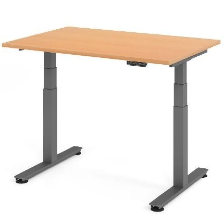 Büro Schreibtisch Stehtisch höhenverstellbar 120x80 cm Modell XDSM12 mit Memory-Sc
