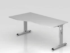 Büro Schreibtisch 180x100 cm Freiform Modell OS18 höheneinstellbar
