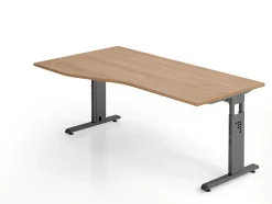 Büro Schreibtisch 180x100 cm Freiform Modell OS18 höheneinstellbar