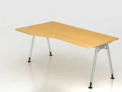 Büro Schreibtisch 180x80/100 cm Freiform Modell AS18 stufenlos höheneinstellbar