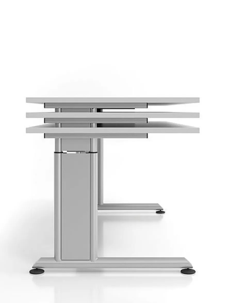 Büro Schreibtisch 80x80 cm Modell ZS08 mechanische Höheneinstellung