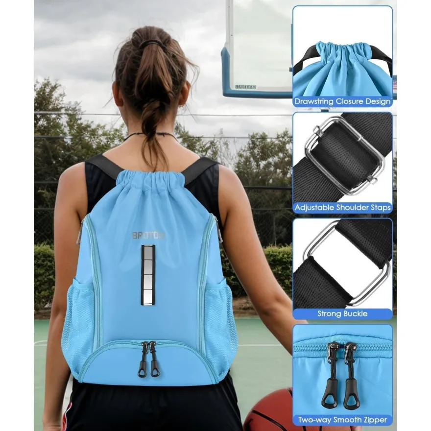 BROTOU Sportbeutel mit Schuhfach, wasserfest, ideal für Sport, Fitness