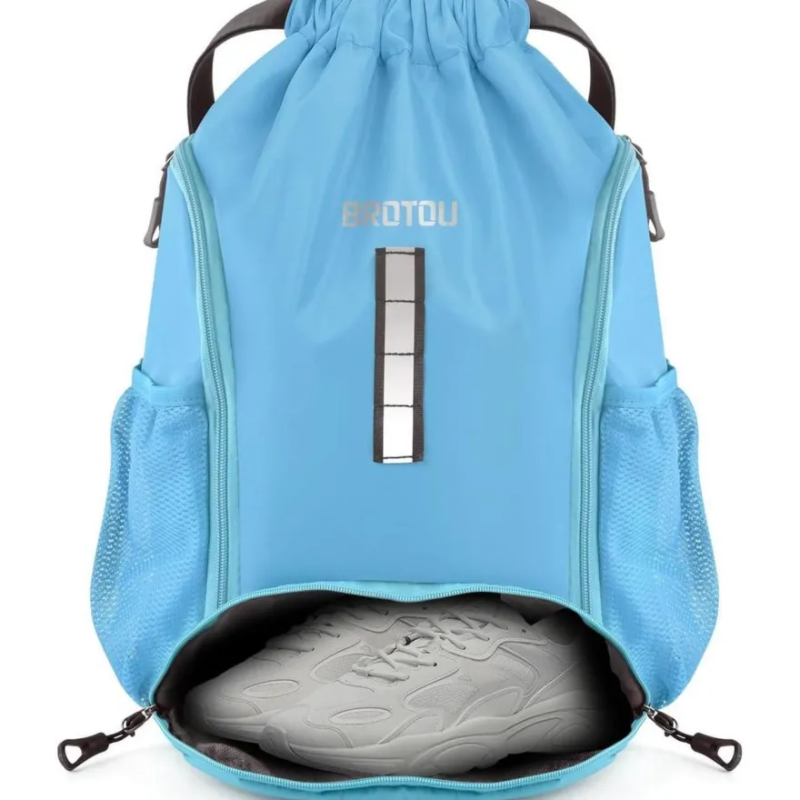 BROTOU Sportbeutel mit Schuhfach, wasserfest, ideal für Sport, Fitness