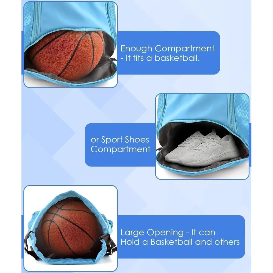 BROTOU Sportbeutel mit Schuhfach, wasserfest, ideal für Sport, Fitness