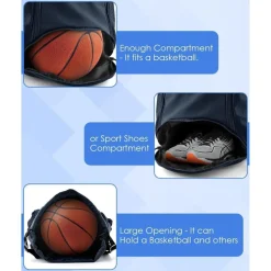 BROTOU Turnbeutel Sportbeutel Fußball Rucksack Kordelzug wasserfest Kinder