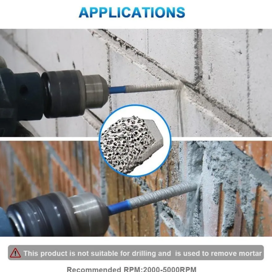 Brschnitt Diamant Mörtel Hakenbohrer 7.2x74mm - 2 Stück Fugenfräser für