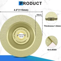 Brschnitt Diamant Schleifscheibe 115MM, 2 Stück, gelötet, für Stein, Fliesen