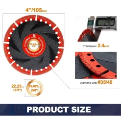 Brschnitt Diamanttrennscheibe 105mm - Vielzweck-Sägeblatt für Stahlbeton