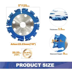 Brschnitt Hartmetall Trennscheibe 125mm für Holz, Wurzeln, Kunststoff (2 Stk.)